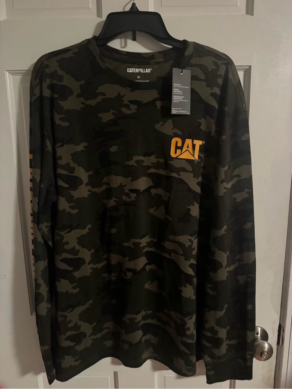 MEN'S CATERPILLAR SIZE XL LONG SLEEVE CAMO GRAPHIC workwear shirt nwt